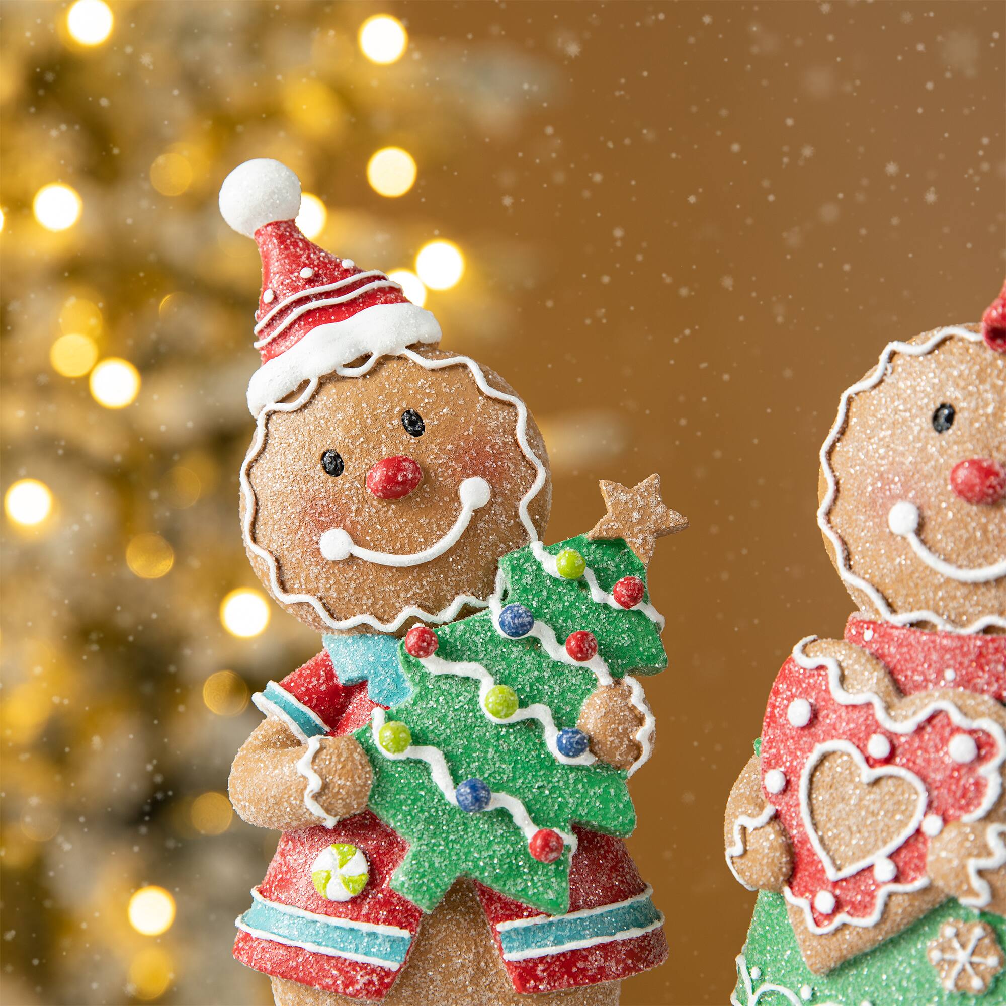 Glitzhome® Gingerbread Table Décor Set